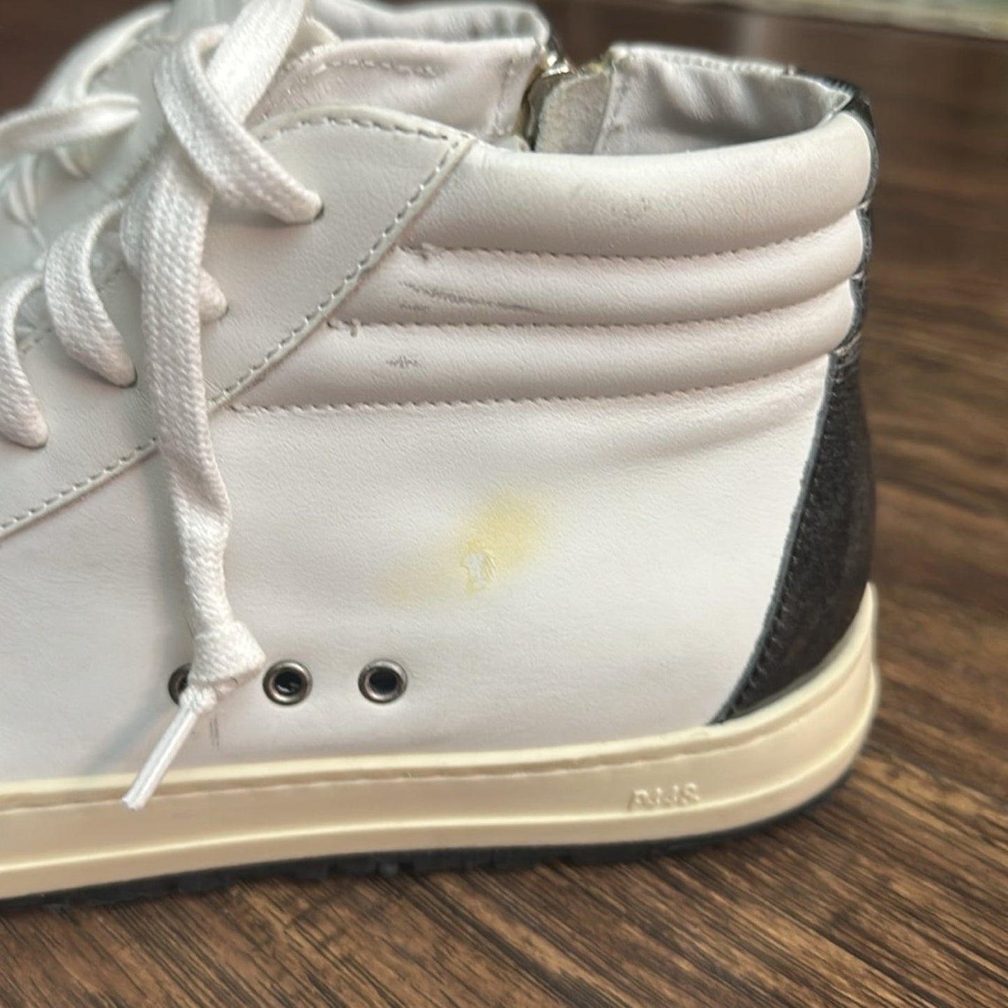 P448 Scarpe P448 Uomo Skate White Black Made In Italy Pell - size 8.5