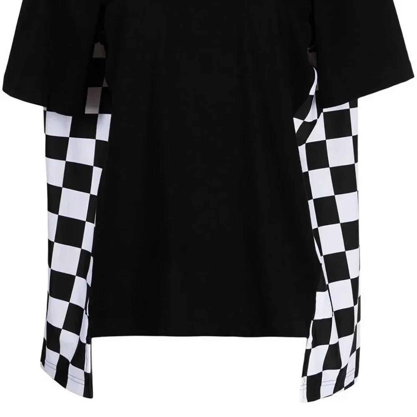 NEW Comme Des Garçons checkerboard-print panelled T-shirt - size M