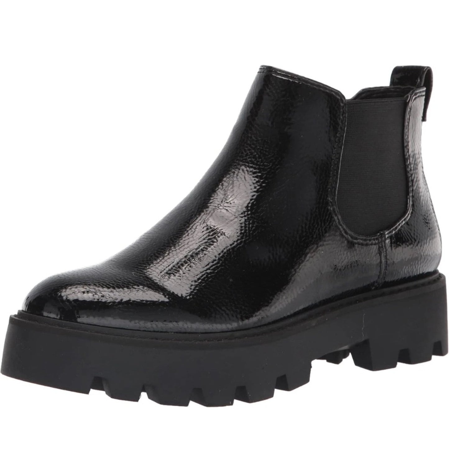 NEW Franco Sarto L-Balin booty Women's Black Patent Ankle Boots - size 8 M