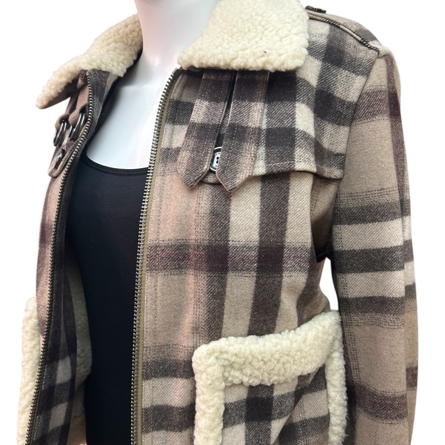 Burberry Shearling wool Jacket - size 8