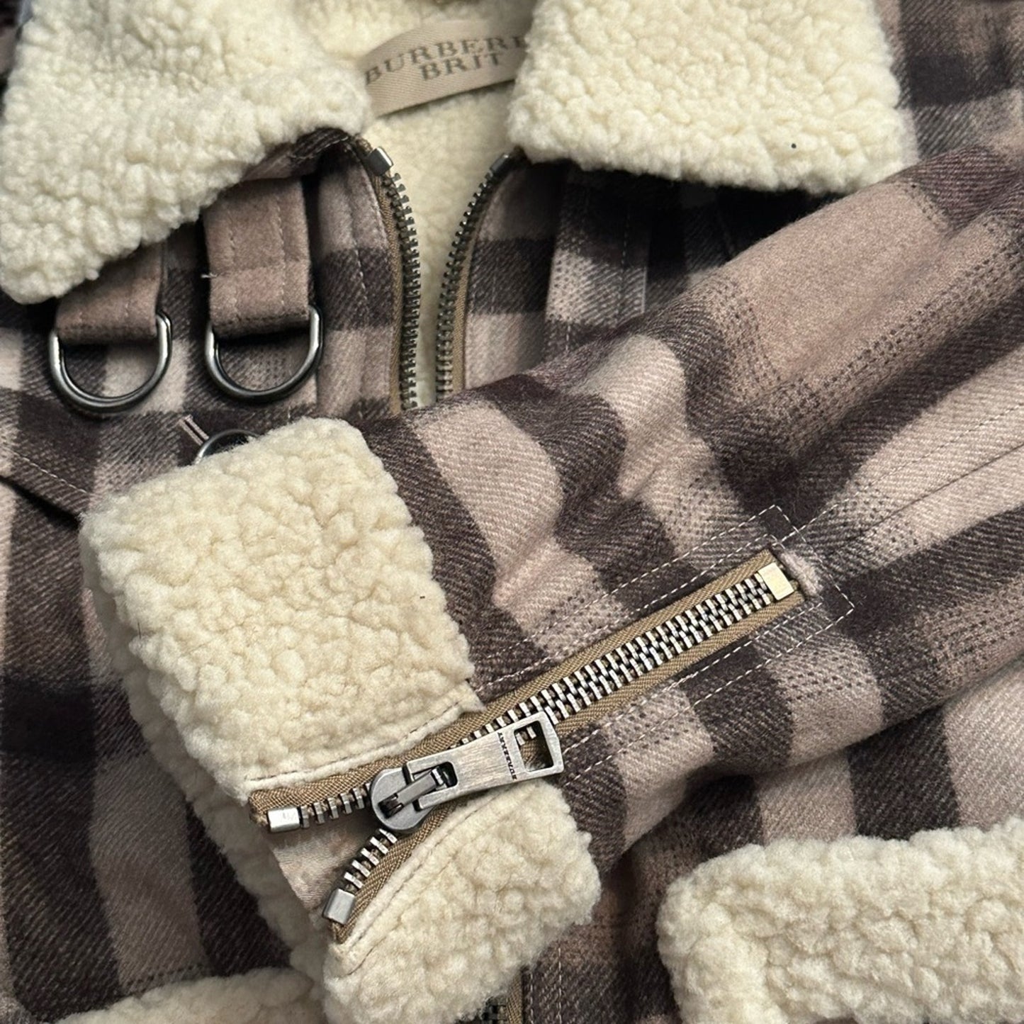 Burberry Shearling wool Jacket - size 8