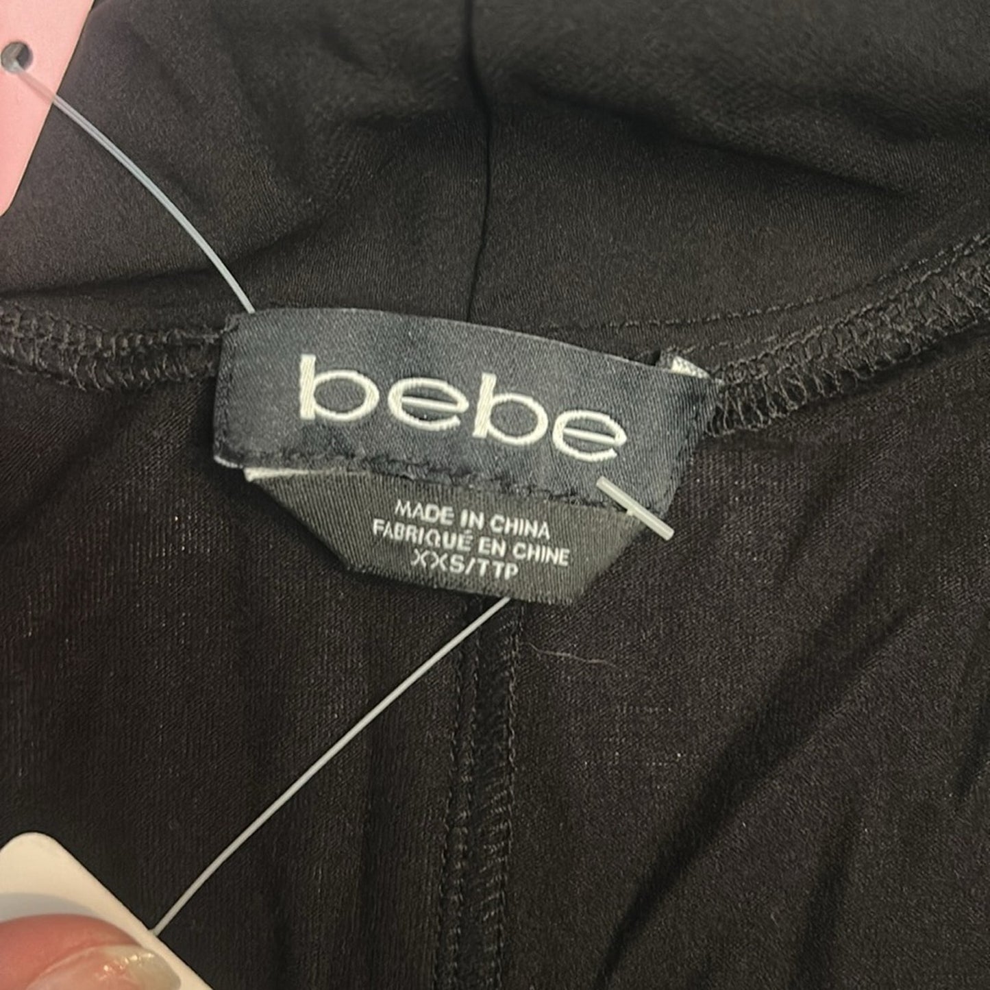 NWT Bebe silk black bodysuit - size XXS