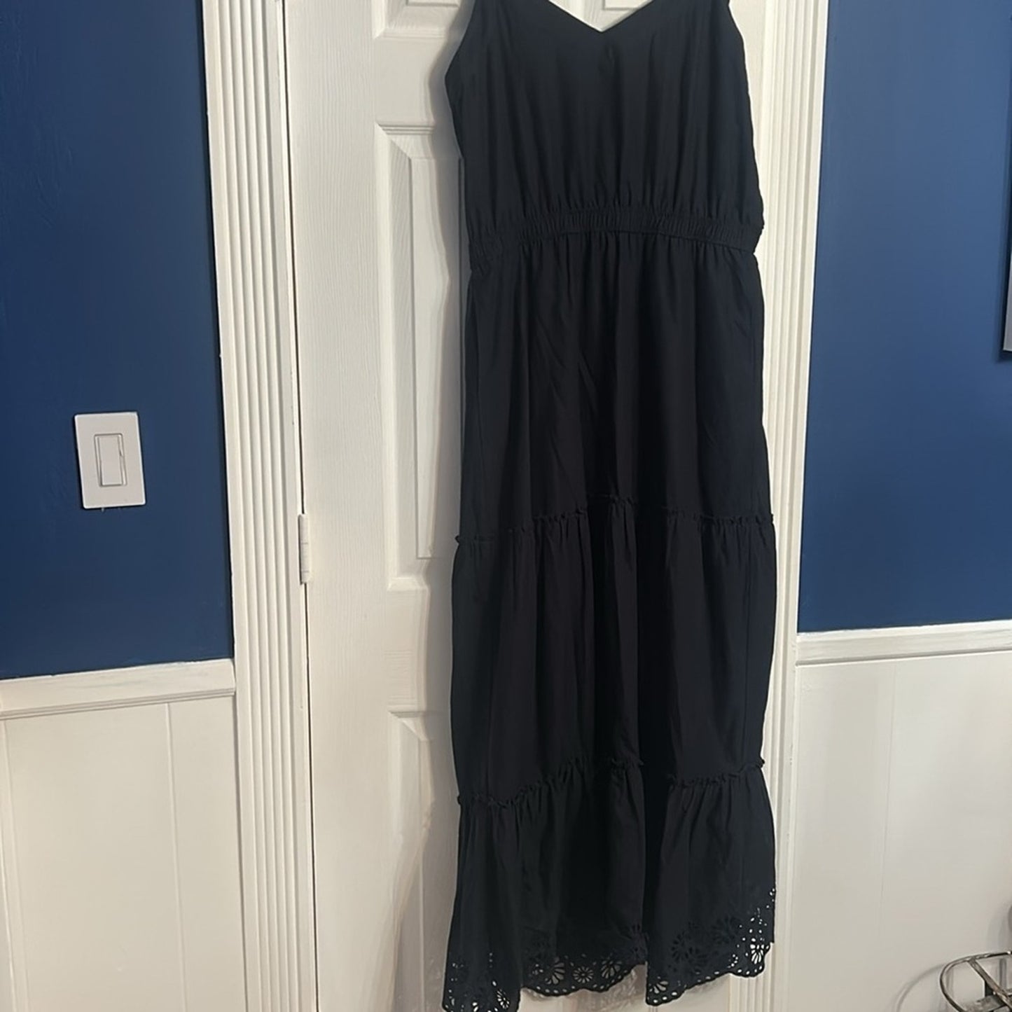 Splendid Kora Eyelet V-Neck Maxi Dress - size XL