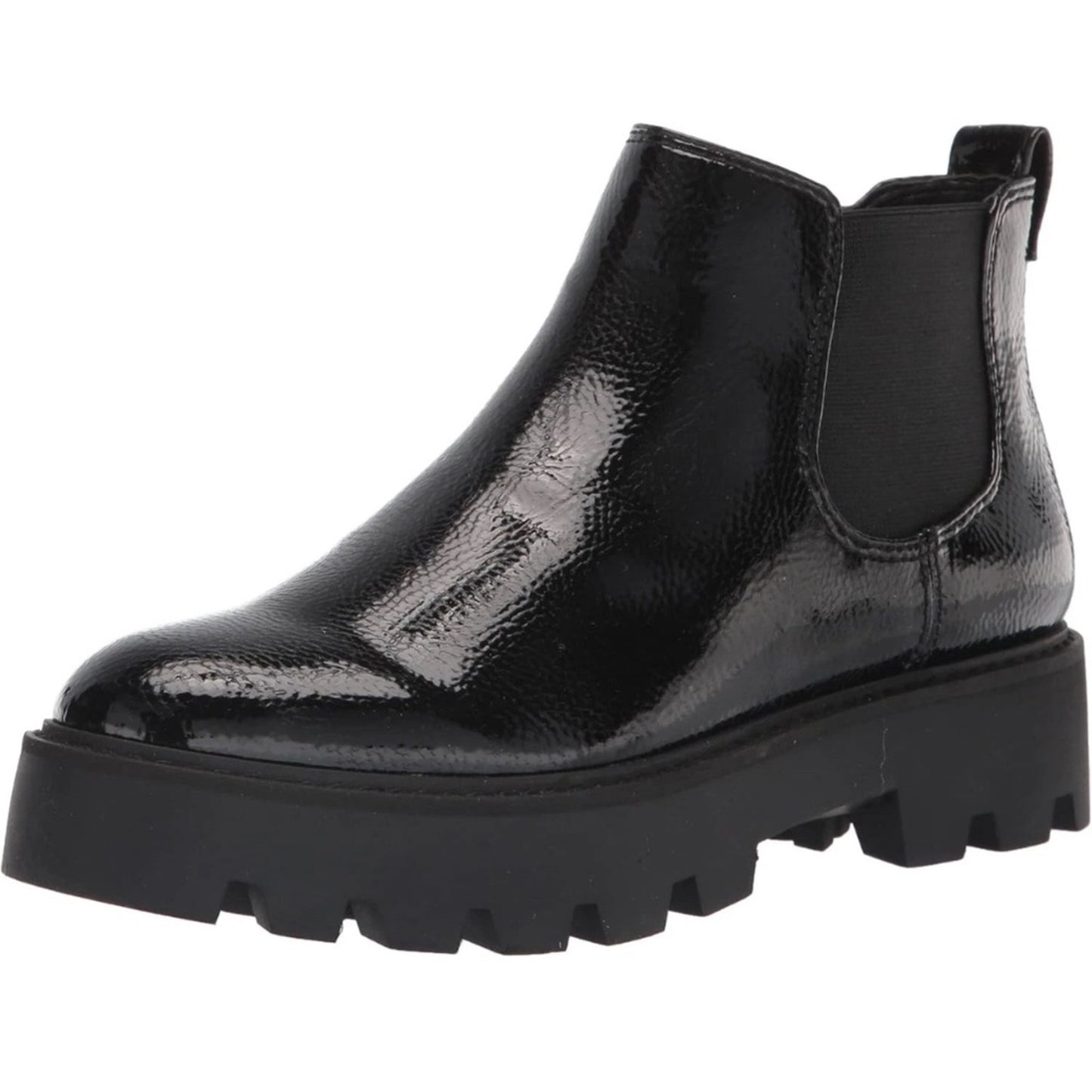 NEW Franco Sarto L-Balin booty Women's Black Patent Ankle Boots - size 8 M
