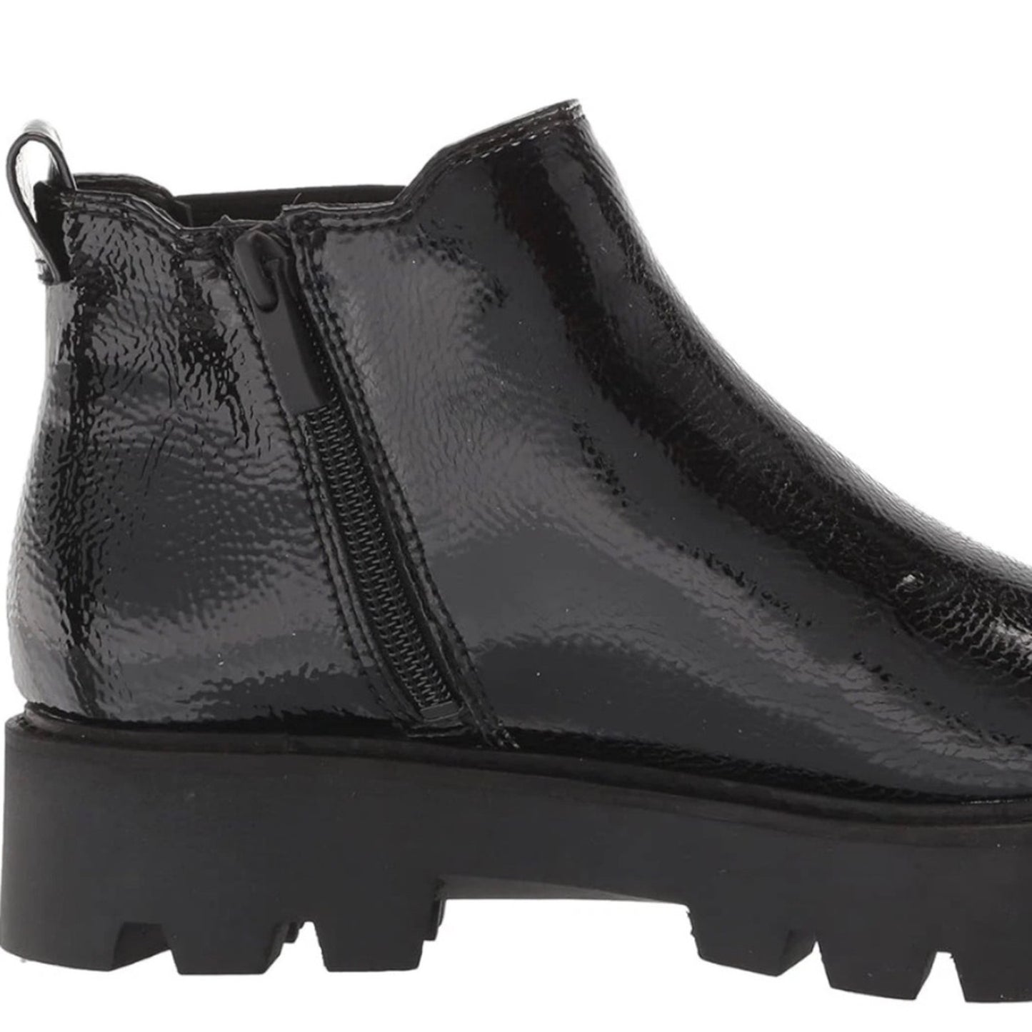 NEW Franco Sarto L-Balin booty Women's Black Patent Ankle Boots - size 8 M