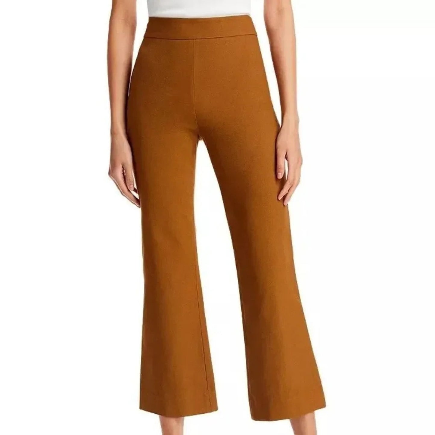 NEW VINCE Kick Flare Crop Pant in Toffee - size 12