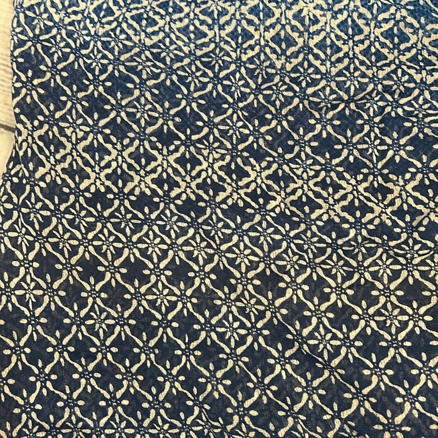 Diane Von Furstenberg blue silk dress floral - size small