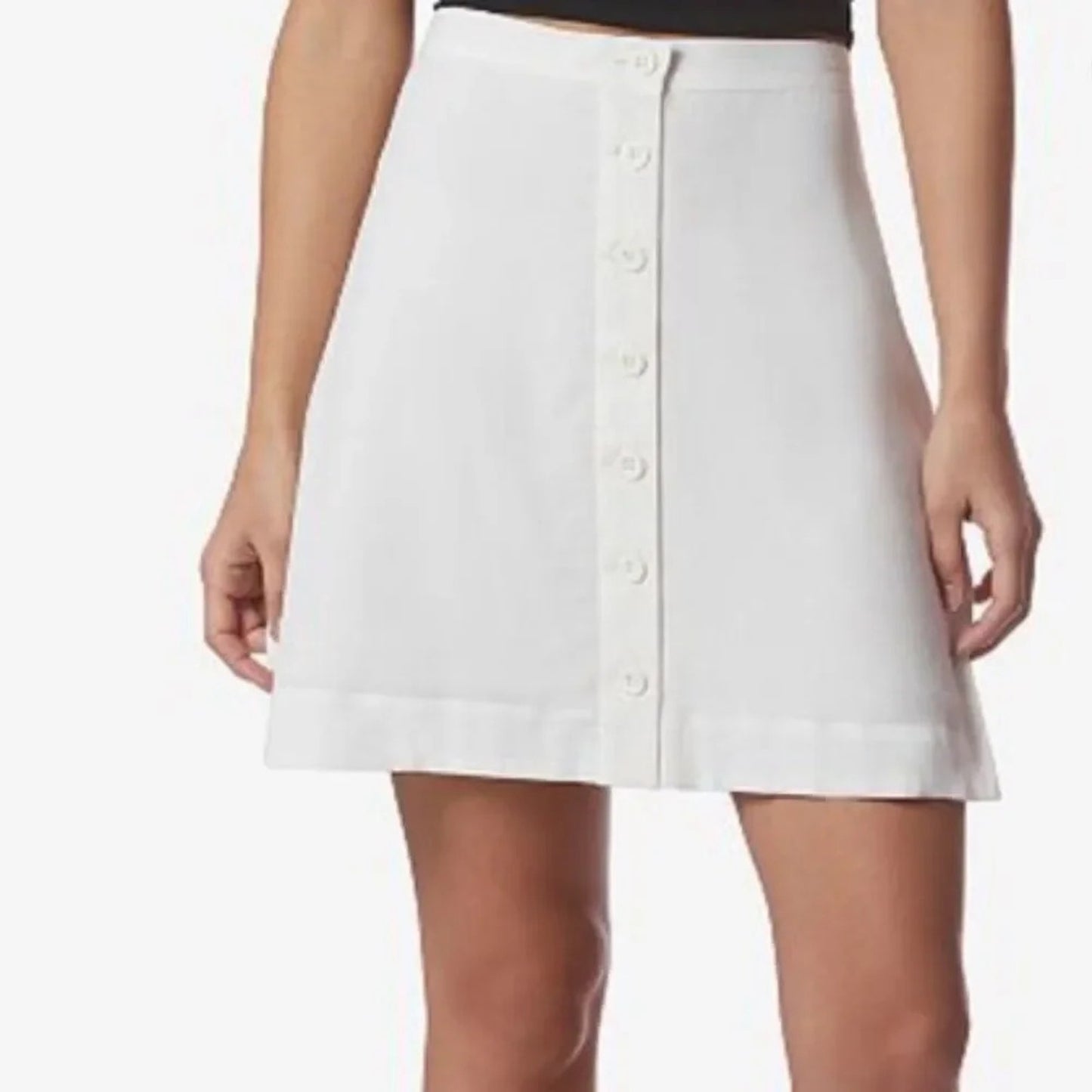 EUC Avec Les Filles White Button Down Skirt - size 6
