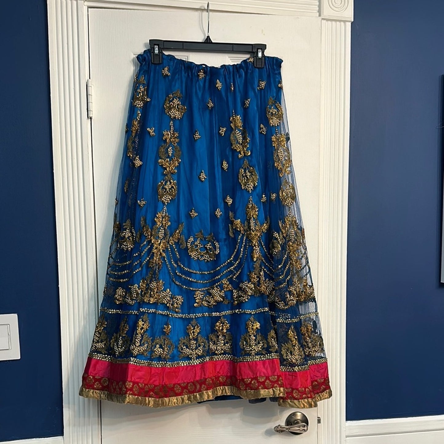 Handmade India embroidered skirt
