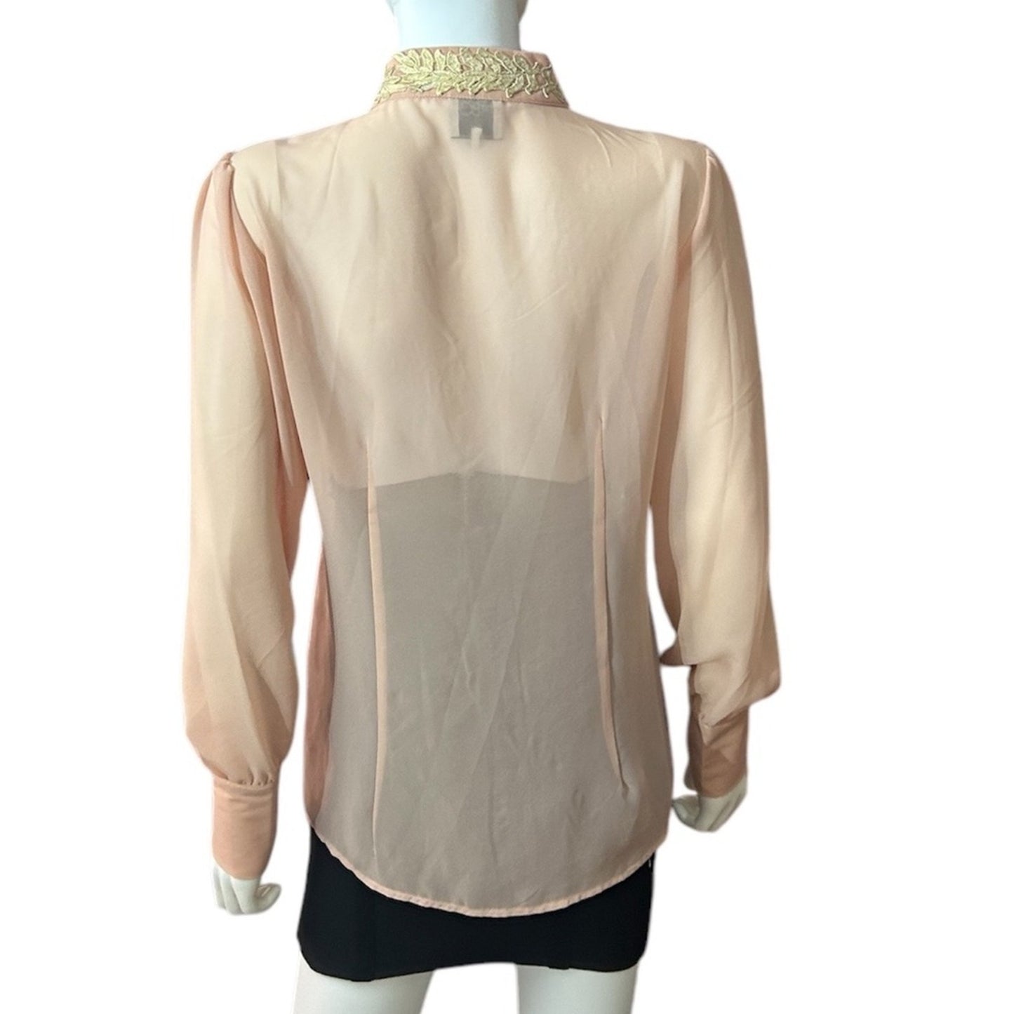 PatBO pink mesh blouse - size 40 Brazil (= 10 US)