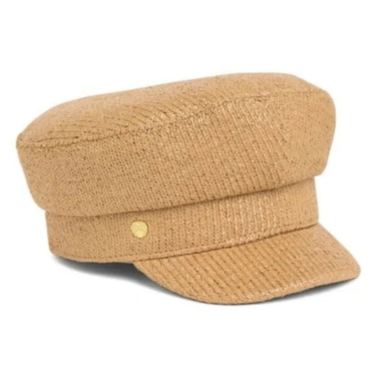 NWT Vince Camuto Lacquered Paper Braid Flat Cap One Size