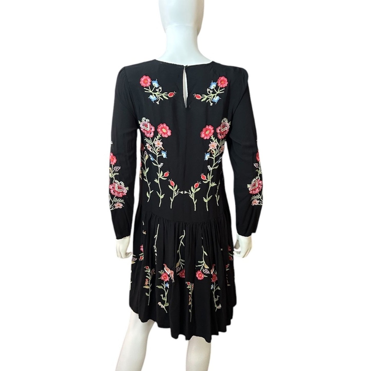 Philosophy Floral Paradise Embroidered Dress in Black - size Small
