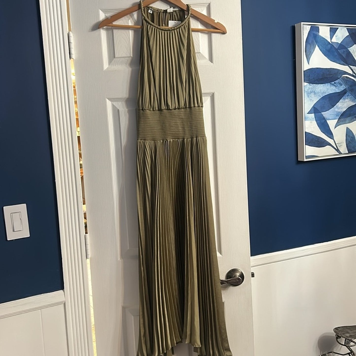 NWT A.L.C. Renzo II Pleated Satin Midi Dress - size 2
