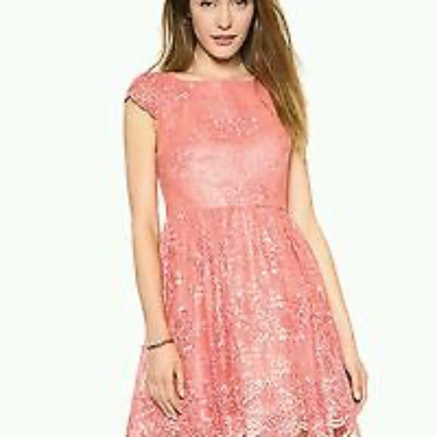 NWT Alice and Olivia Zenden embroidered lace mini dress Pink Icing - size 6