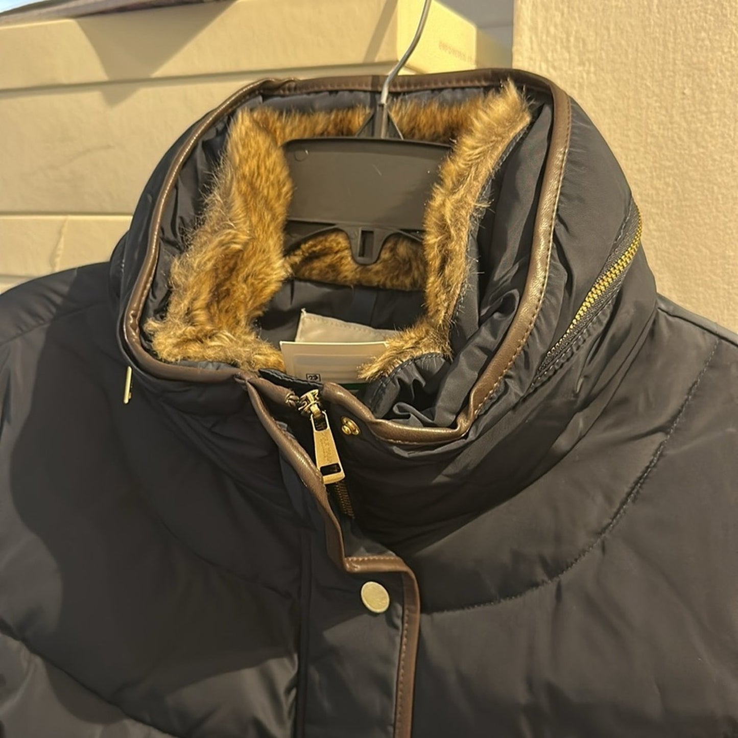NWT Cole Haan Women's Hidden-Hood Puffer Coat - size large