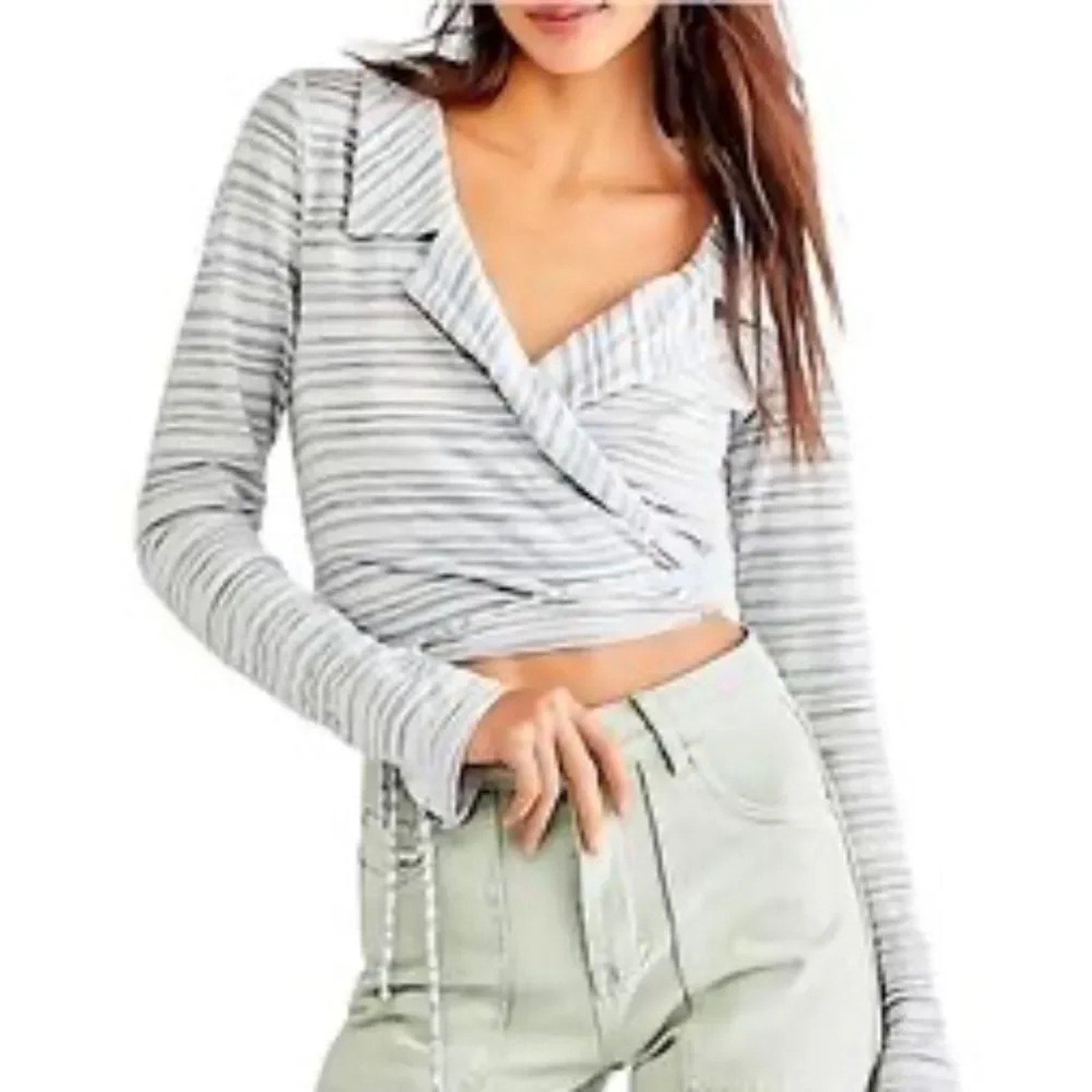 Free People Eloise Wrap Long sleeve top - size small