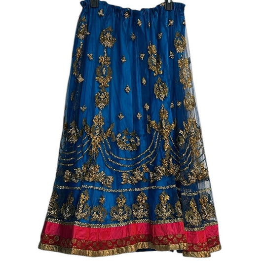 Handmade India embroidered skirt