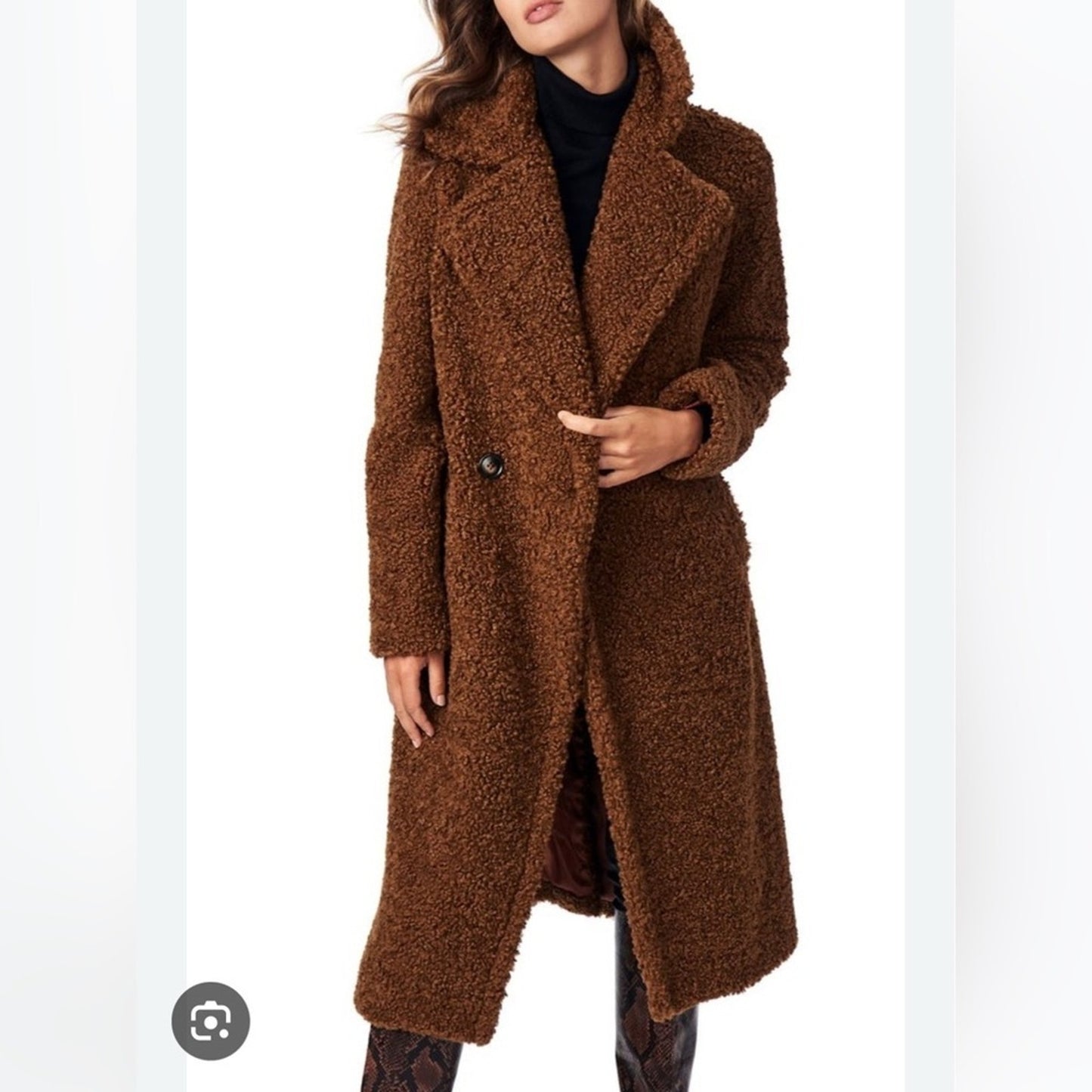 NWT Bernardo Call Me Cozy Vegan Fur Coat - size XL