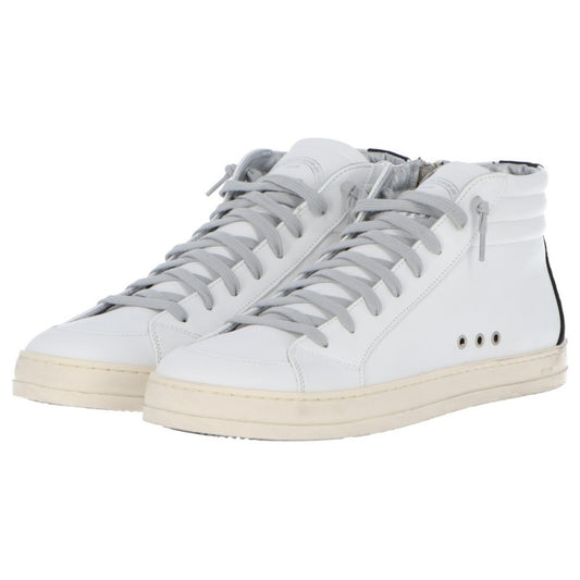 P448 Scarpe P448 Uomo Skate White Black Made In Italy Pell - size 8.5