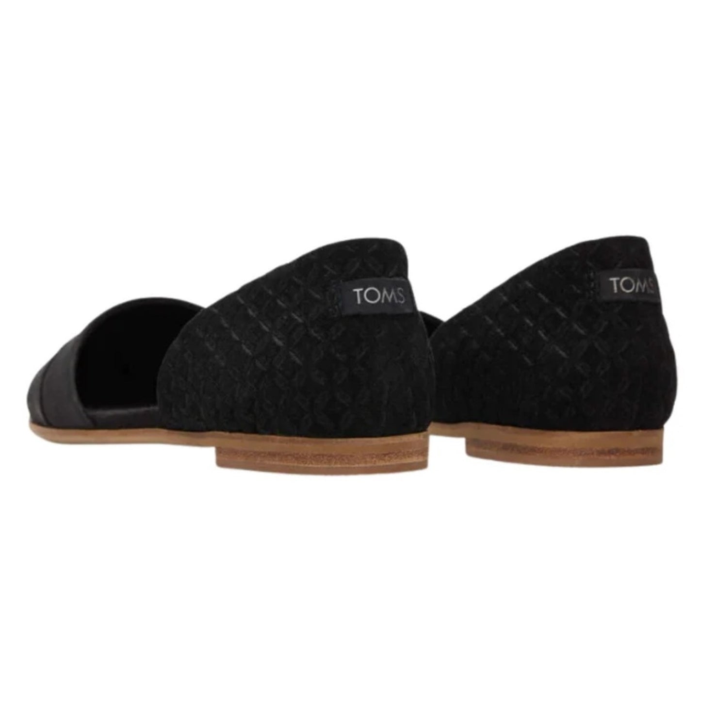 NEW Toms Jutti Flats Women's Black Leather Comfort Slip-On D'orsay - size 7.5 W
