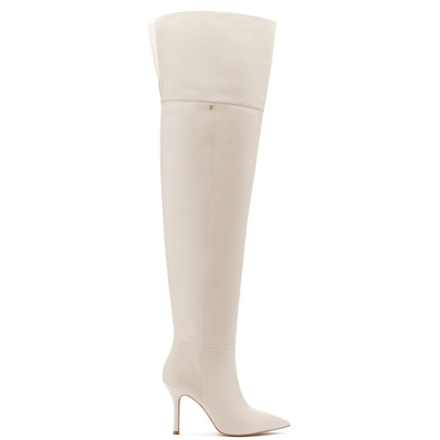 NEW Larroudé Kate Over The Knee Boot In Ivory Leather size 5.5