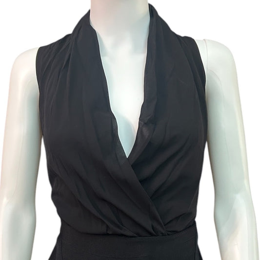 NWT Bebe silk black bodysuit - size XXS