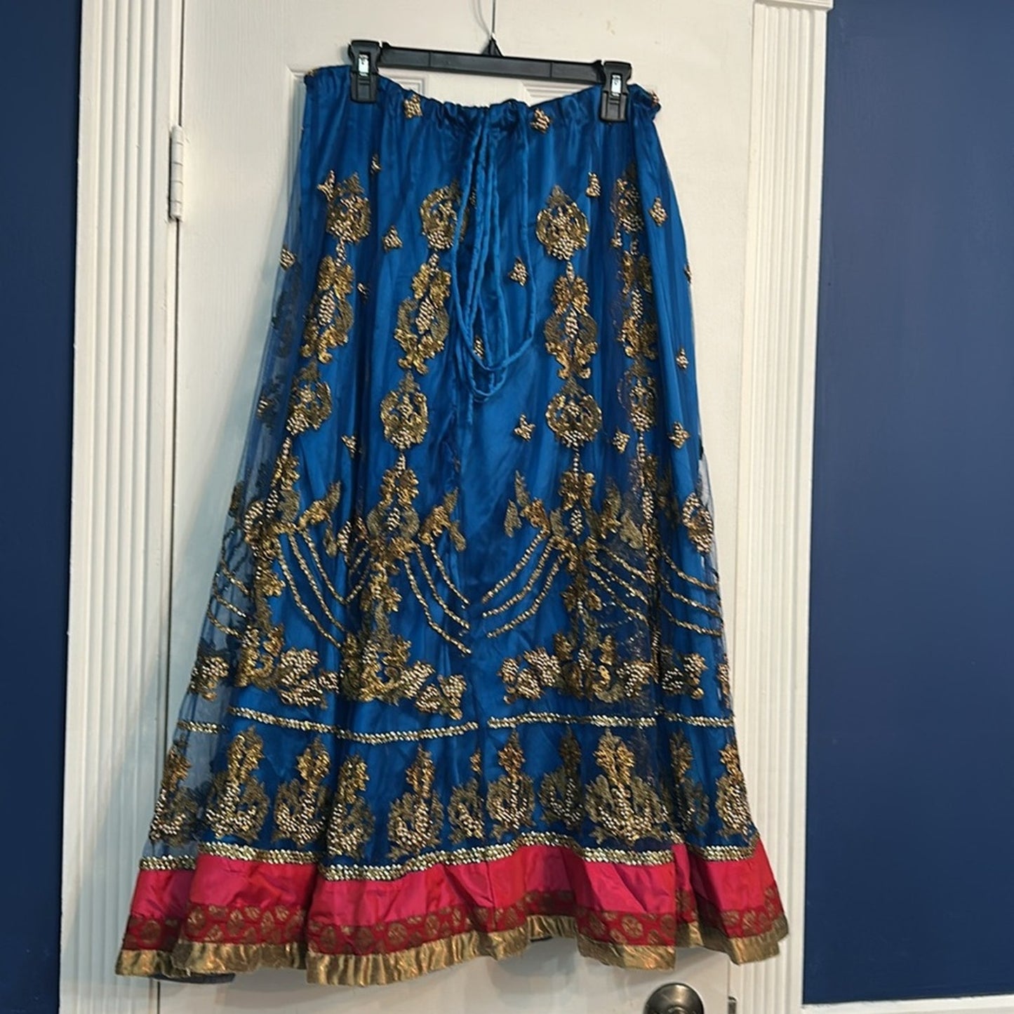 Handmade India embroidered skirt