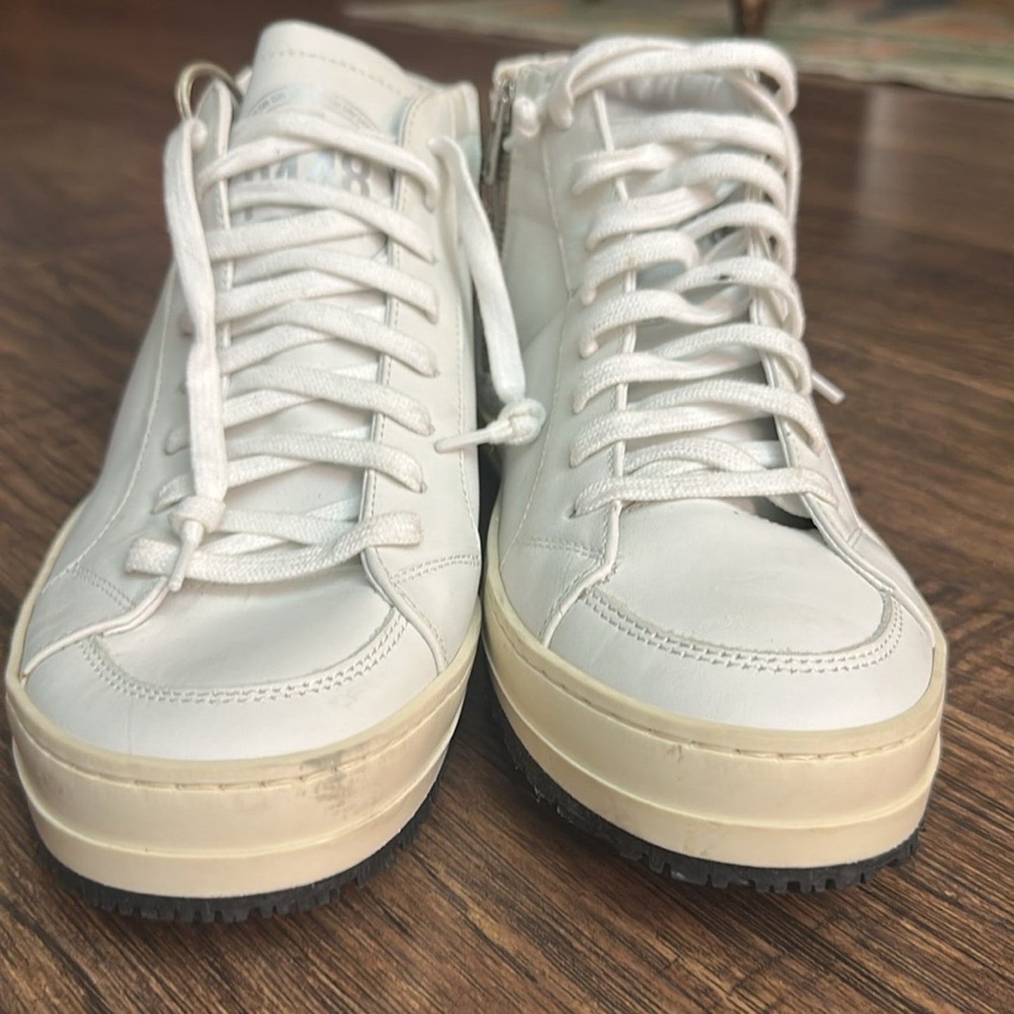 P448 Scarpe P448 Uomo Skate White Black Made In Italy Pell - size 8.5