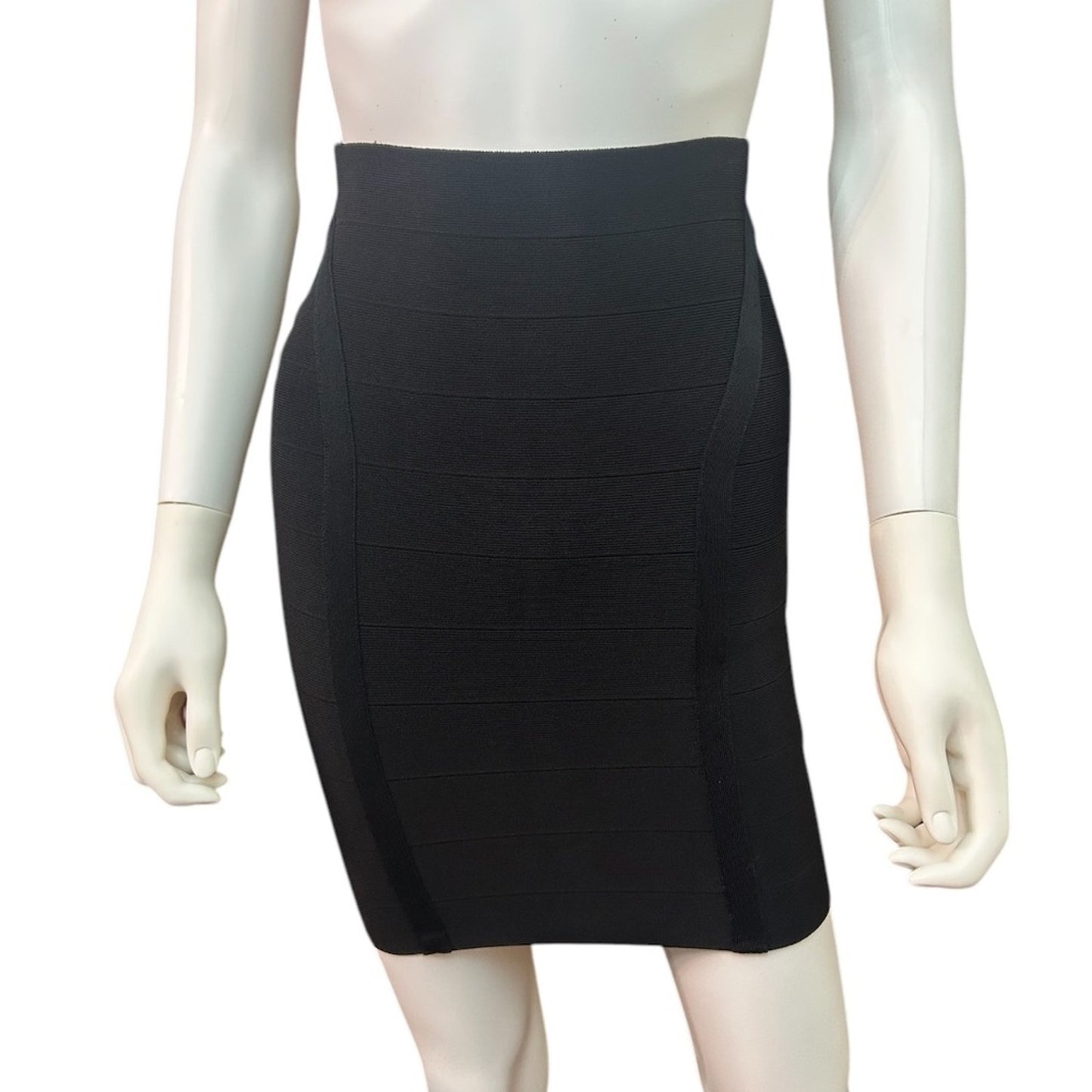 NWT Guess Women's Black Bandage Ottoman Stitch Mirage Skirt  - Small