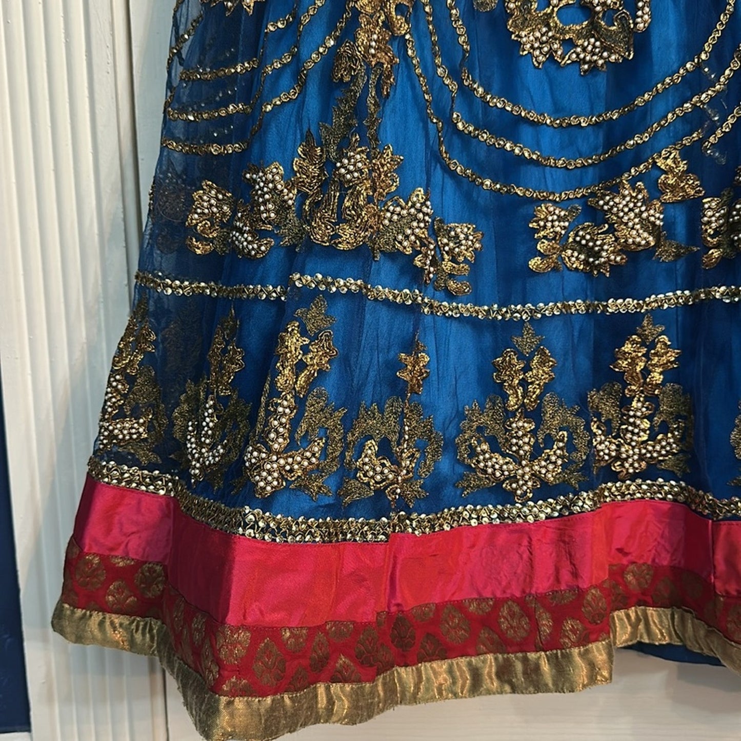Handmade India embroidered skirt